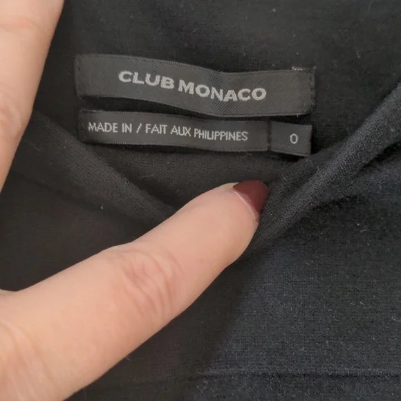 Club Monaco Black Pleated Pencil Skirt 0 - Picture 6 of 6